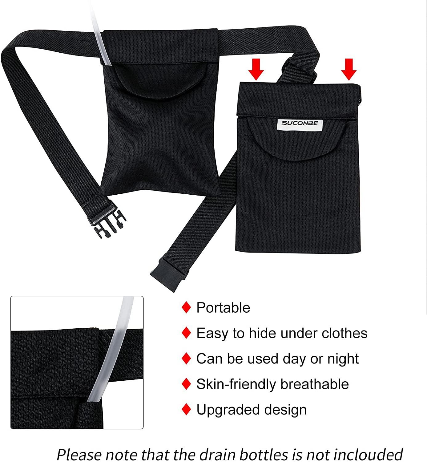 SUCONBE Adjustable Mastectomy Drain Holder Drainage Pouch with Shower