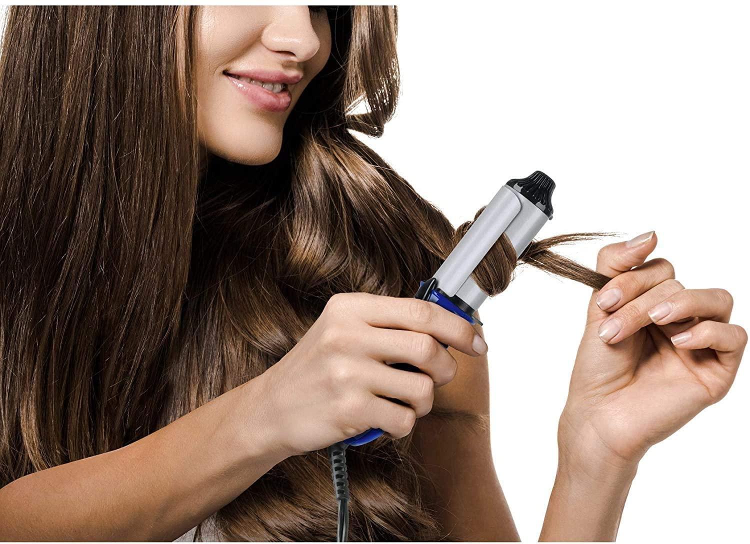 Conair Mini 1 Inch Ceramic Travel Curling Iron by Travel Smart Blue