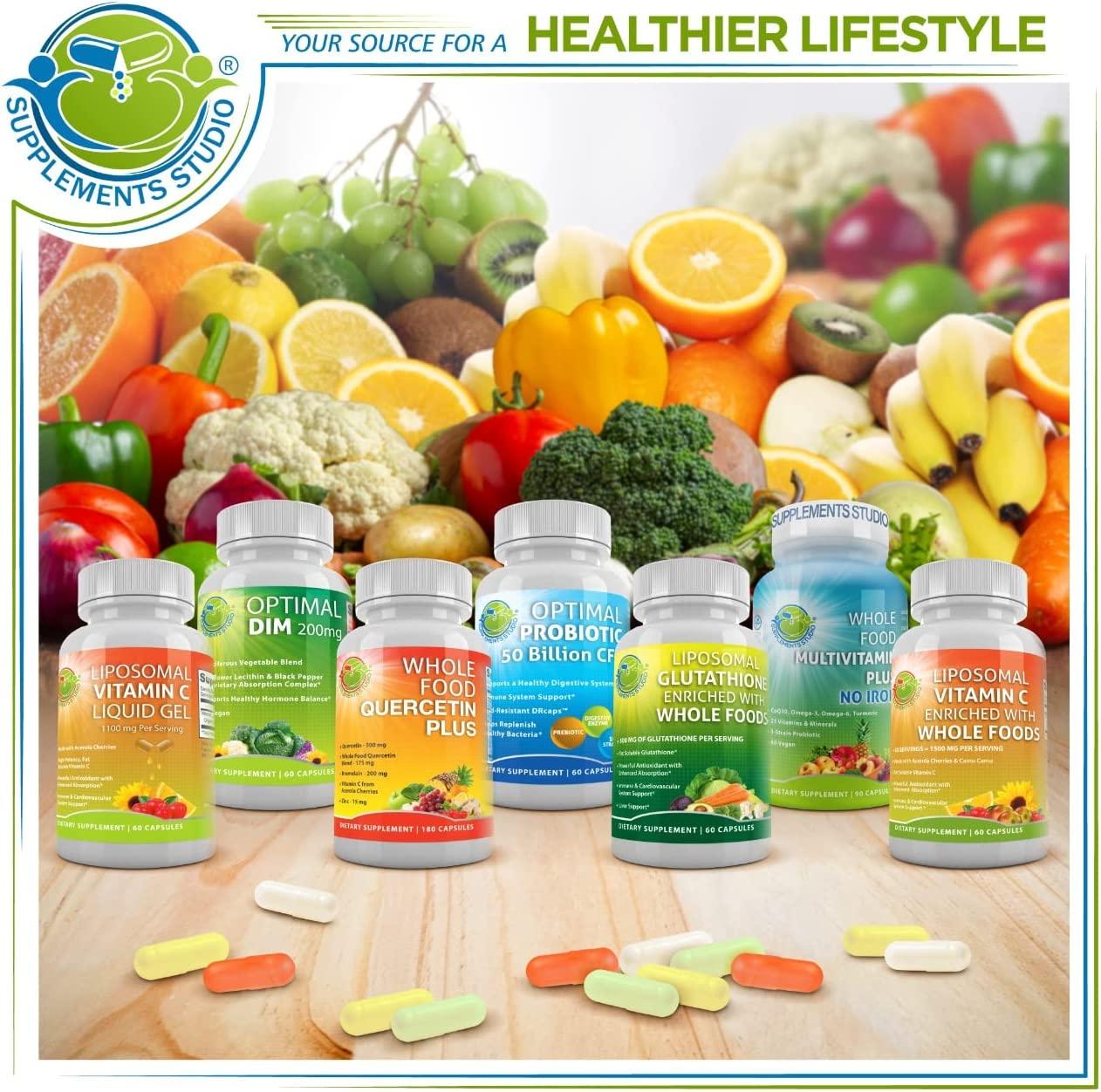 Whole Food Multivitamin Plus with Iron Daily Vegan Multivitamin for