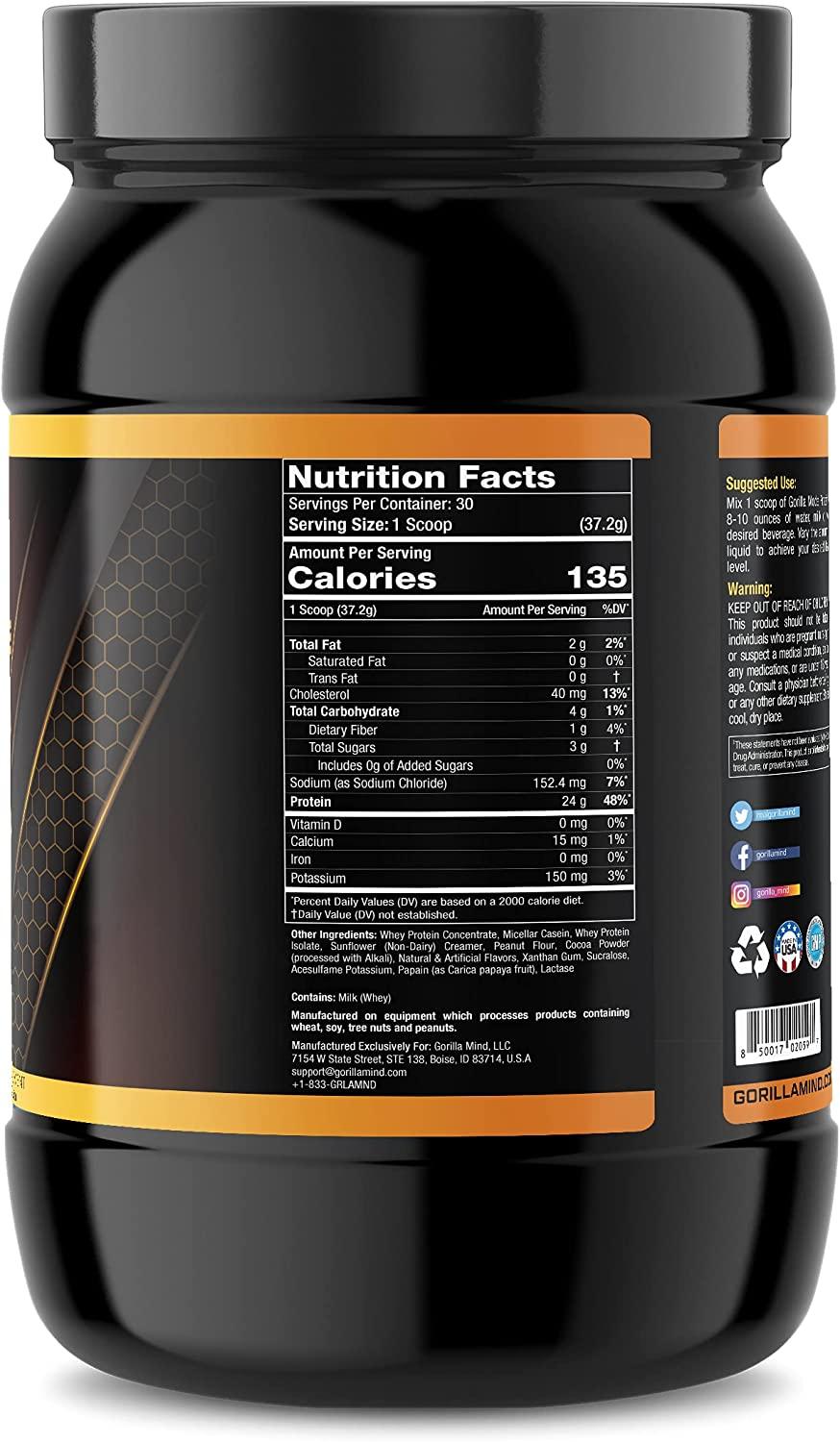 Gorilla Mode Premium Protein Chocolate Peanut Butter / 24 Grams of