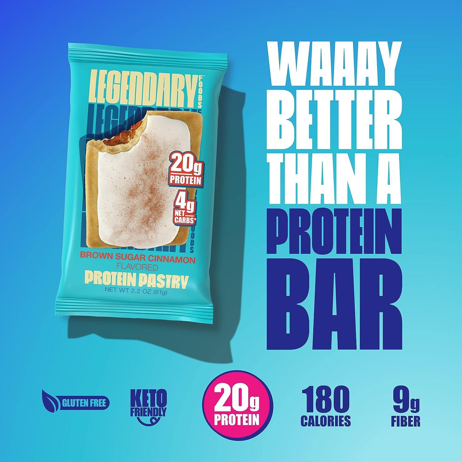 Legendary Foods Protein Bar Alternative Tasty Pastry Low Carb, Gluten