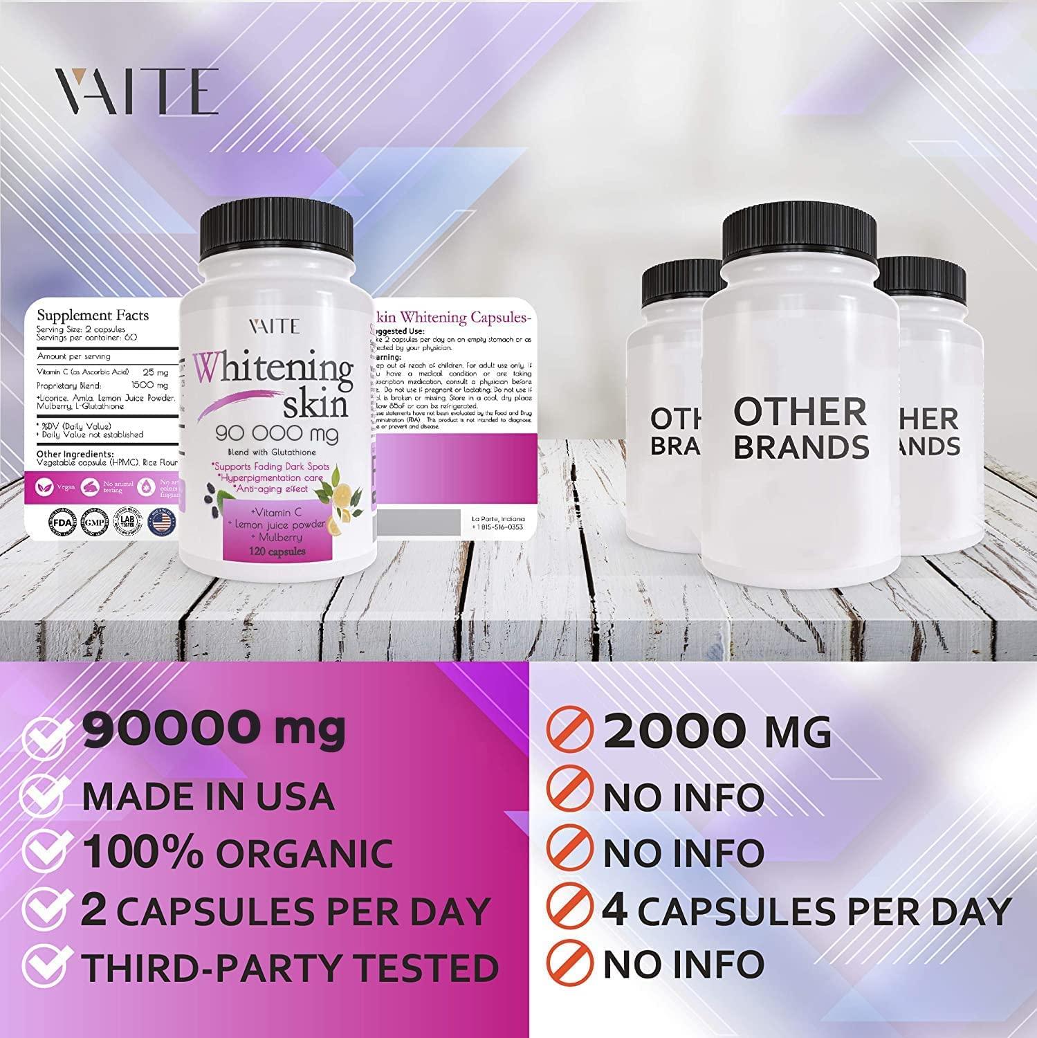 VAITE Whitening Skin 90000mg 120 Capsules
