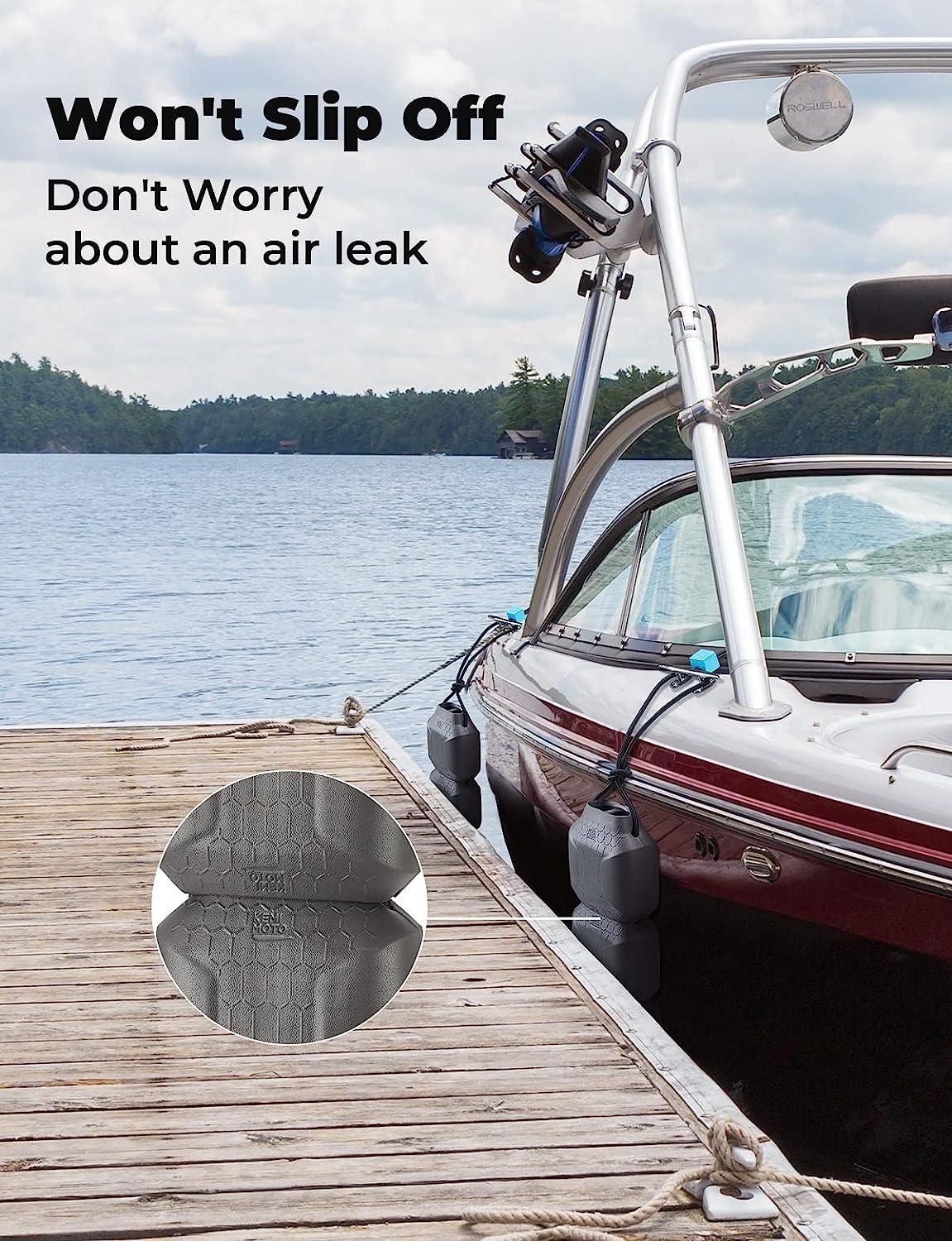 kemimoto Boat Fenders, Boat Bumpers for Docking with Rope, Upgraded