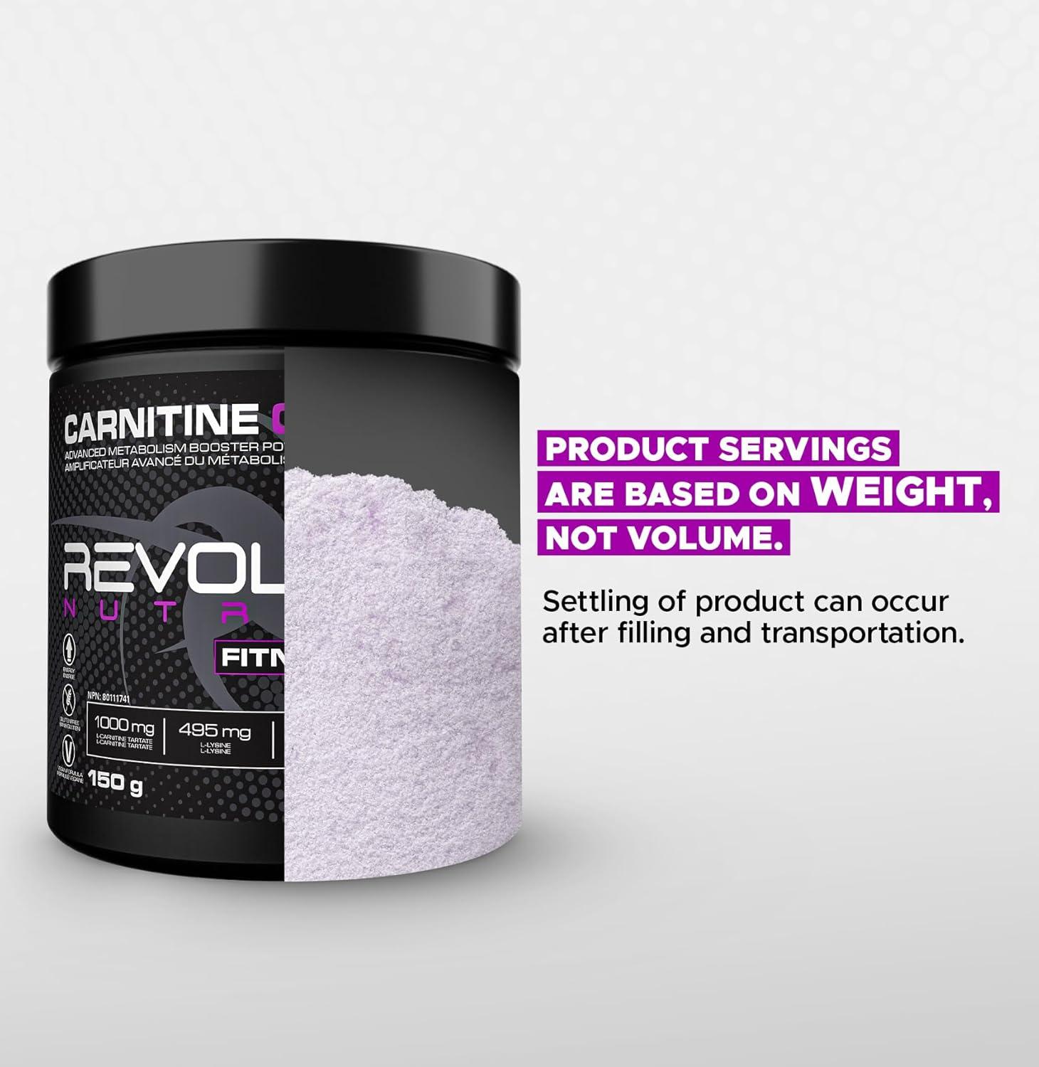 l lysine l carnitine Revolution Nutrition Carnitine Cooler Powder L- Carnitine Tartrate Lean  supplement Amino Acid Enhance Endurance Zero Calorie