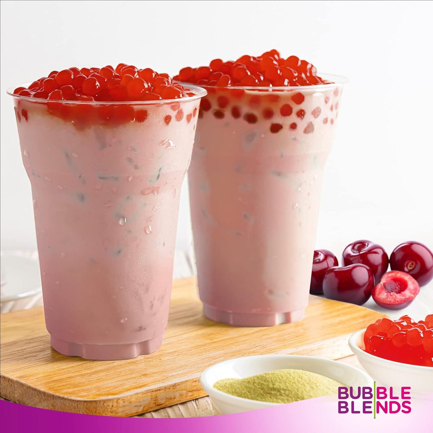Bubble Blends Cherry Popping Boba (1kg) - Boba Balls with Real Fruit Juice  - 100% Fat-Free (Serves 10) - Boba Pearls for Bubble Tea Drink Sinkers or  Dessert Toppings 1kg (Pack of 1)