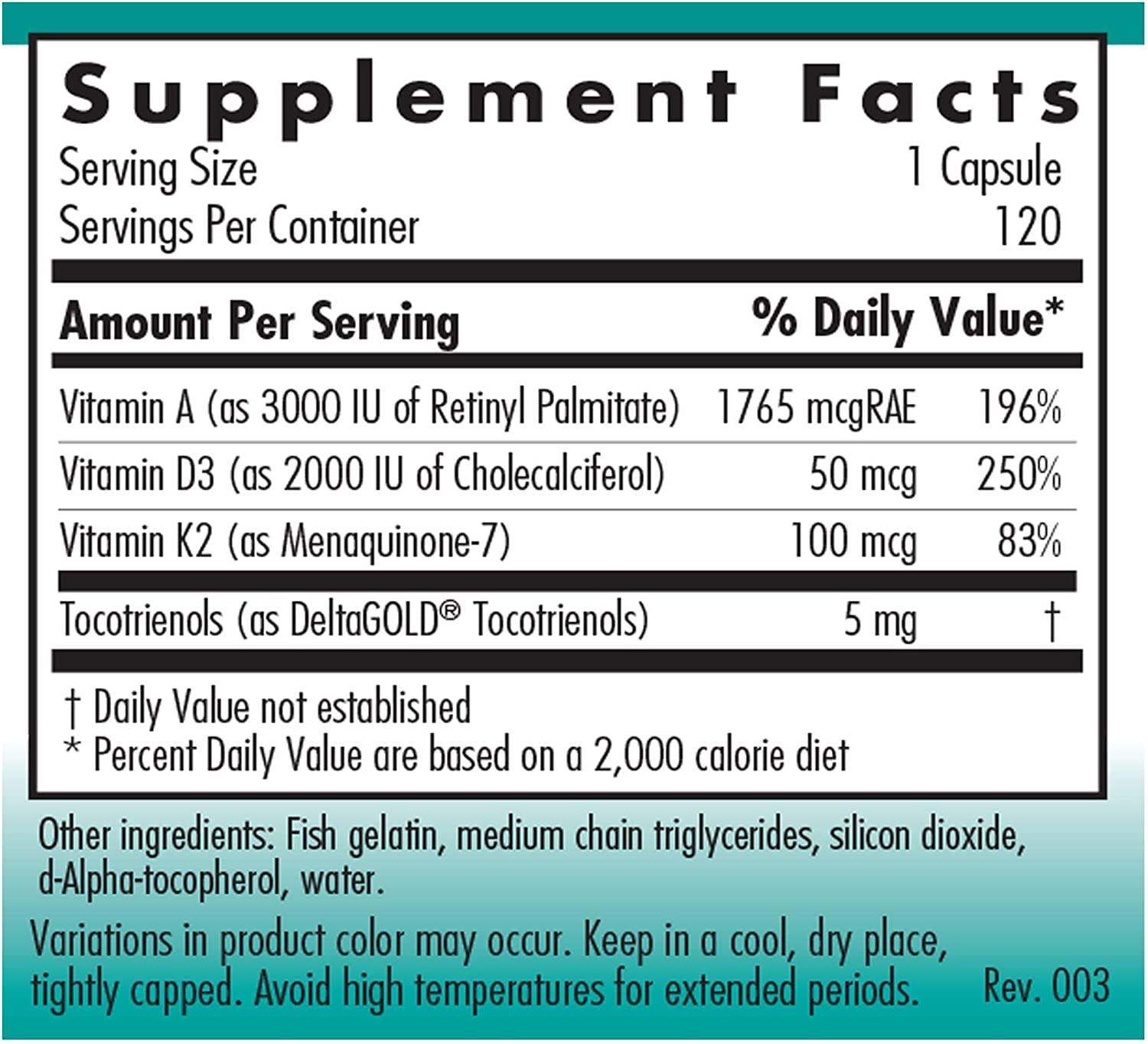 Nutricology Vitamin D3 Complete 120 Fish Gelatin Capsules for Optimal