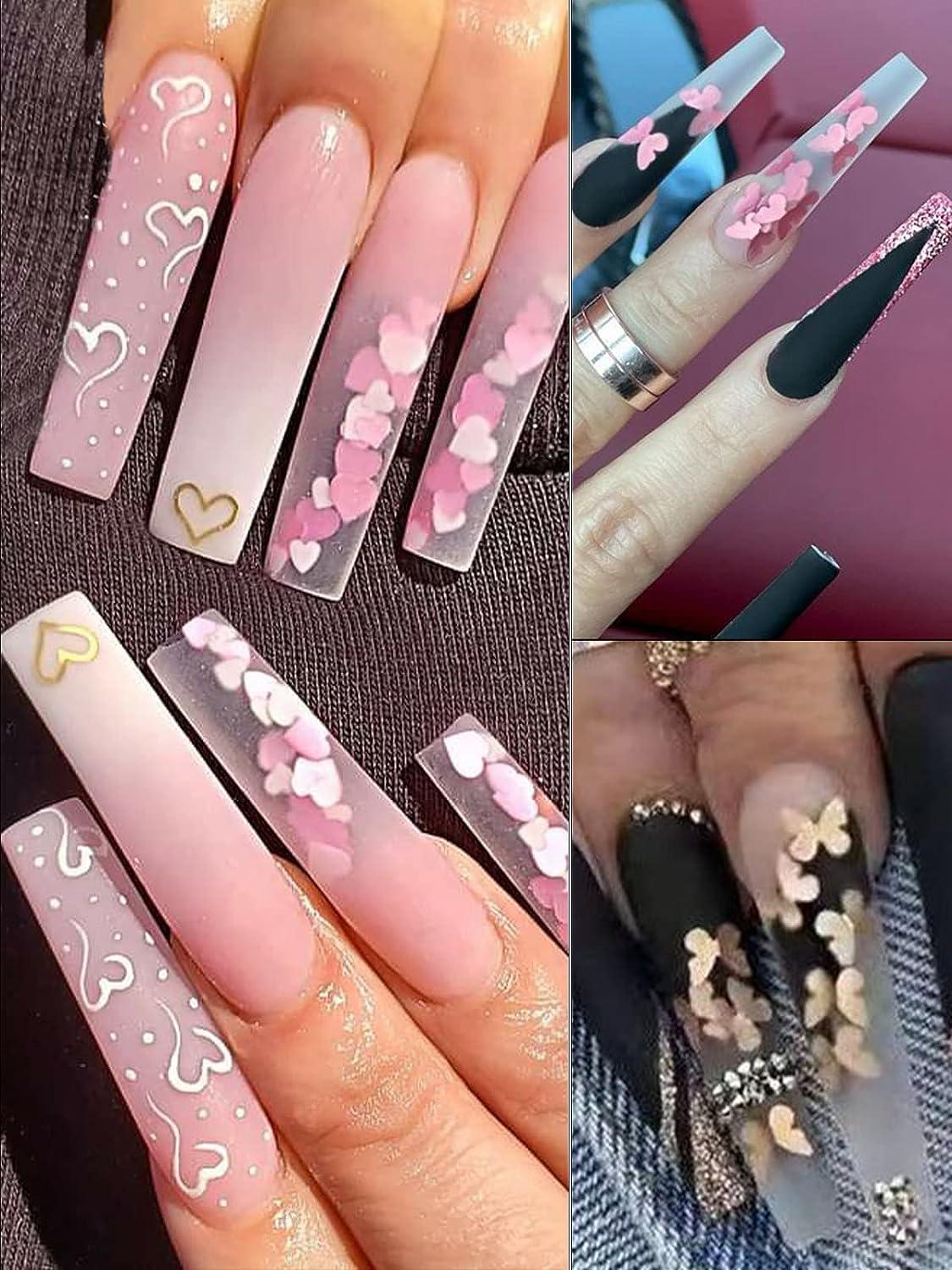 12 Grids Holographic Nail Glitter Sequins Pink Gold Flower Nail Sticker  Decals 3D Butterfly Nail Art Glitter Sequins Rabbit Heart Nail Charm  Shining
