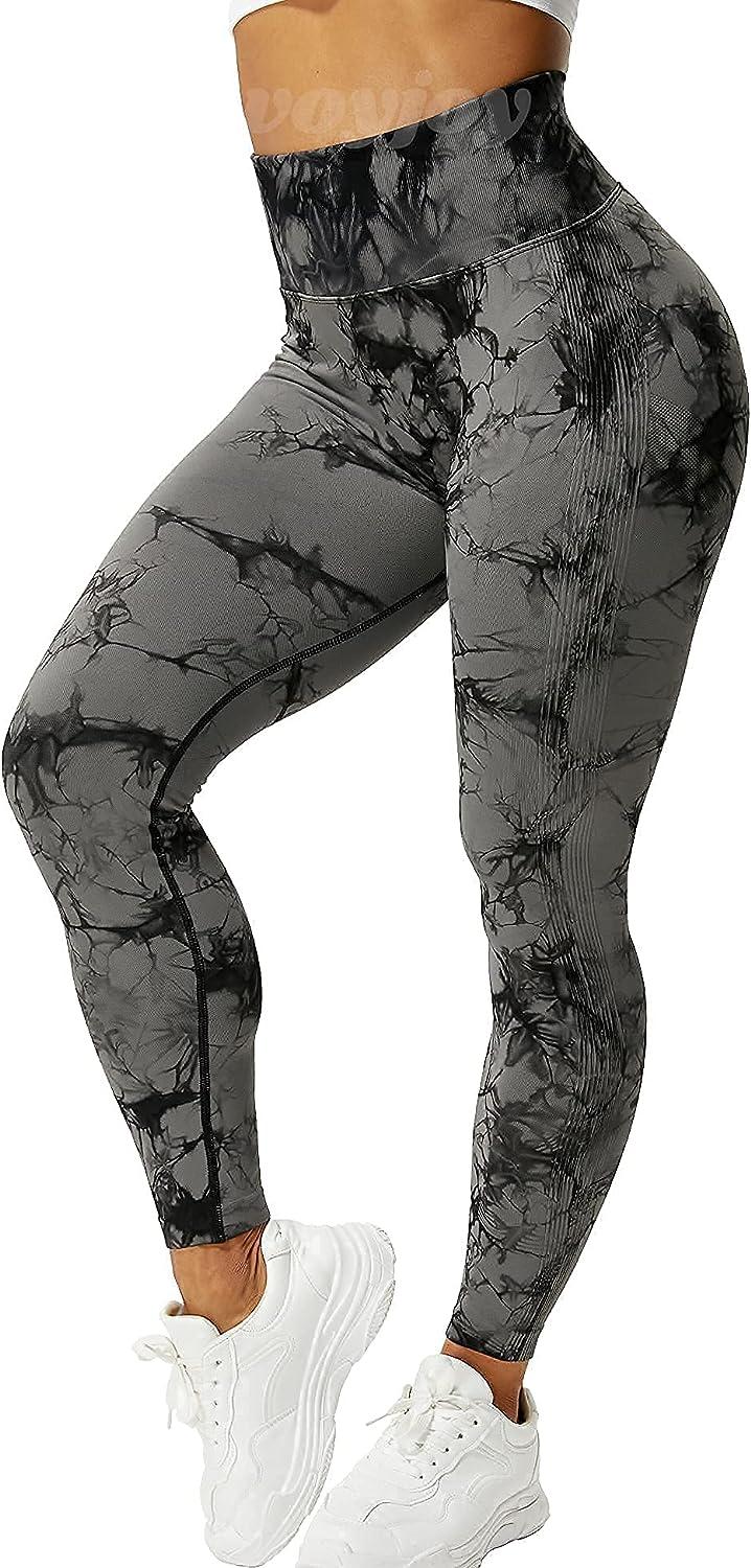 VOYJOY Tie Dye Seamless Leggings for Women High Waist Yoga Pants