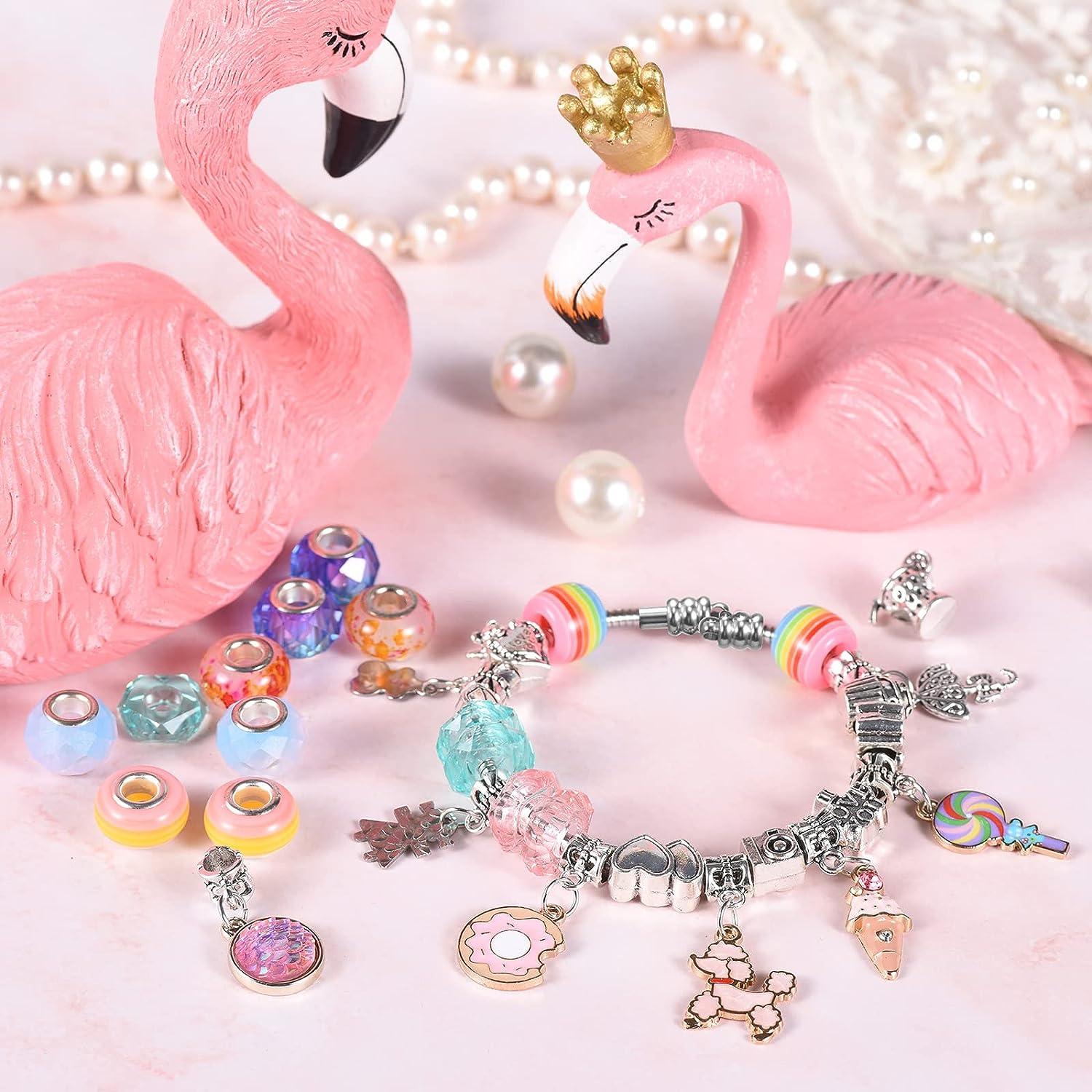 BDBKYWY Charm Bracelet Making Kit & Unicorn/Mermaid Girl Toy