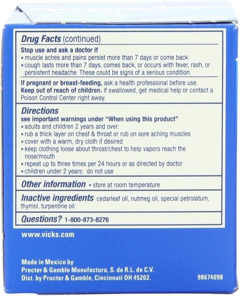 Vicks VapoRub- 6 oz jar 6 Ounce (Pack of 1)