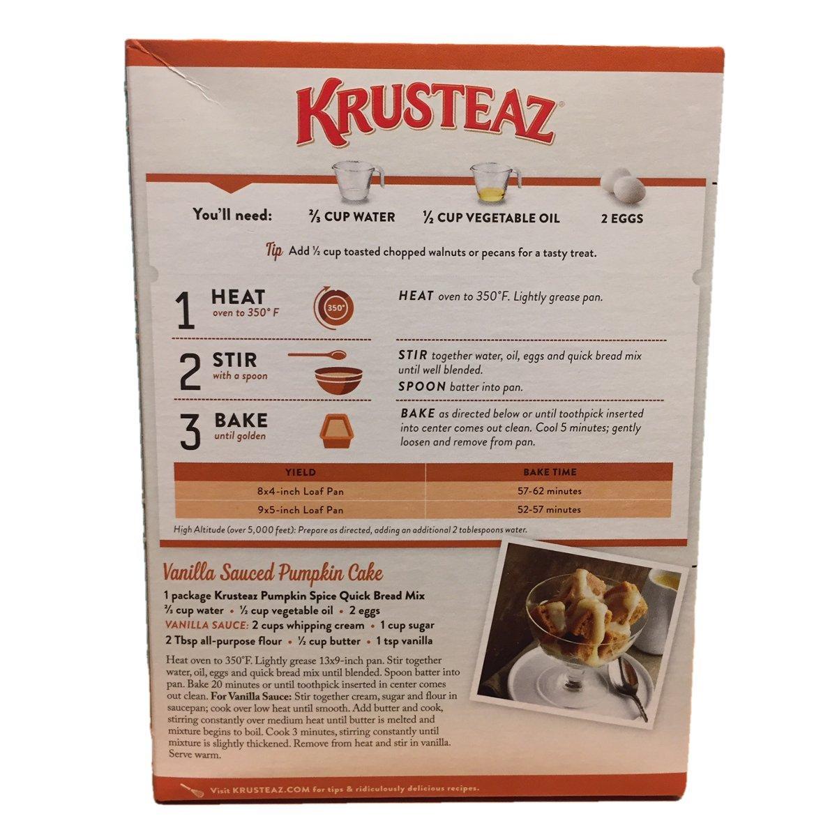 Krusteaz Pumpkin Spice Quick Bread Mix 15 oz - Pack of 3 | Buy Now