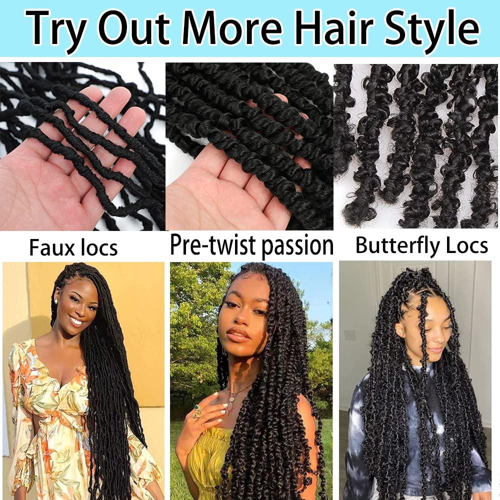 Passion Twist Hair 30 Inch: Freetress Water Wave Crochet Hair for Black  Women-Long Bohemian Passion Twists Braiding Hair Extensions (8 Packs 1B) 30  Inch (Pack of 8) 1B