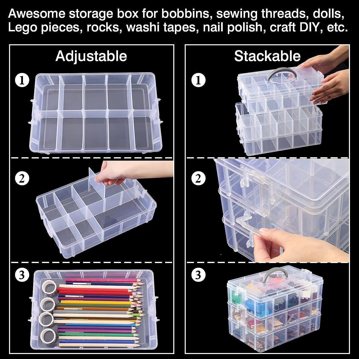 Casewin Plastic Storage Boxes, Multiple Colour Organisation