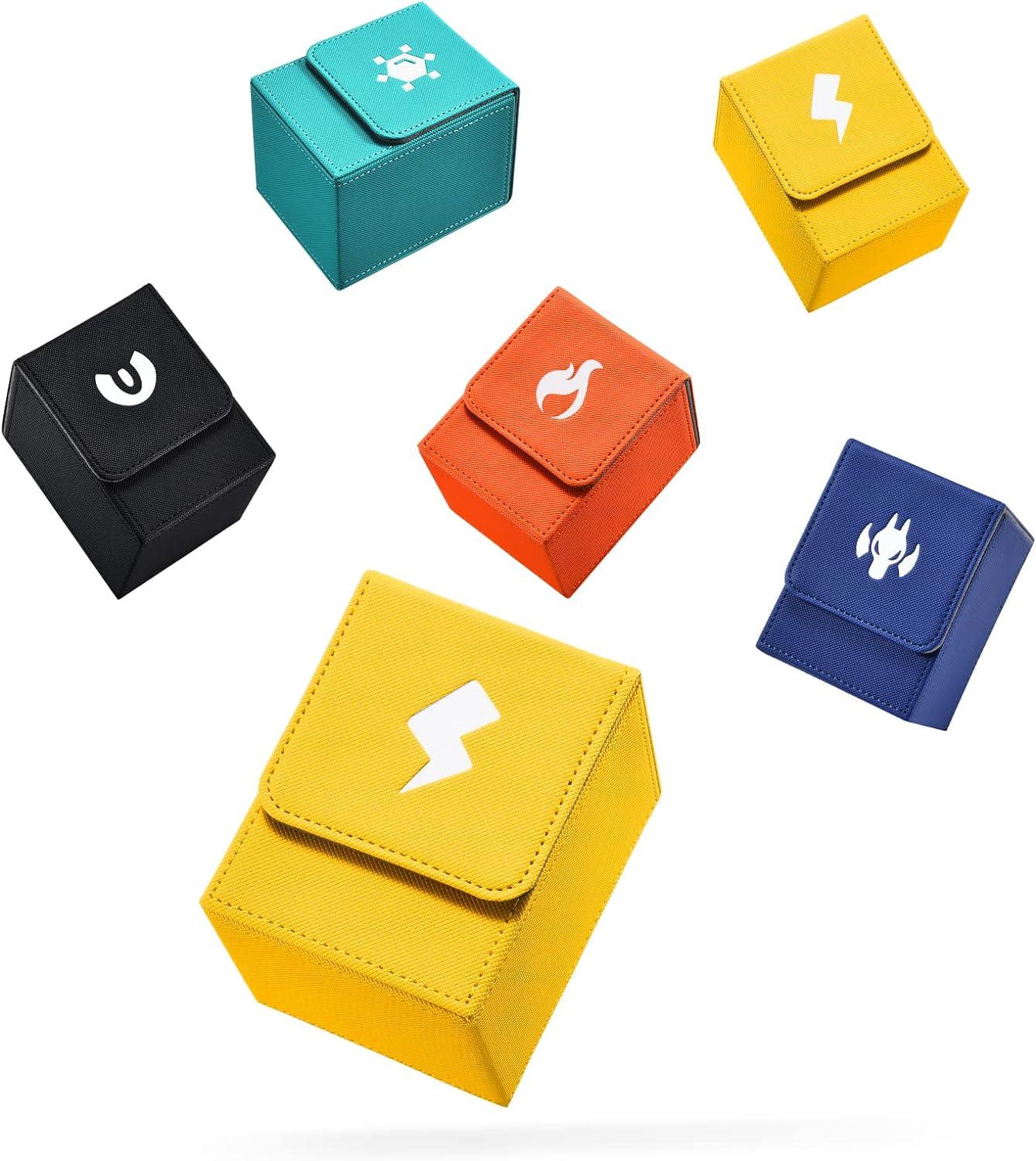 Totteri Card Deck Box with 100 Card Sleeves - Electric Yellow | Pokemon Trading Card Storage Case for 100+ Sleeved Cards | PVC-Free Card Holder for MTG/TCG | Buy Now with Express Totteri Card Deck Box with 100 Card Sleeves - Electric Yellow | Pokemon Trading Card Storage Case for 100+ Sleeved Cards | PVC-Free Card Holder for MTG/TCG | Buy Now with Express