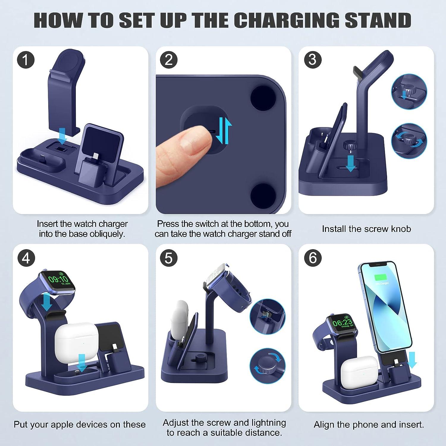 3 in 1 Charging Station for Apple Products, Removable Charging