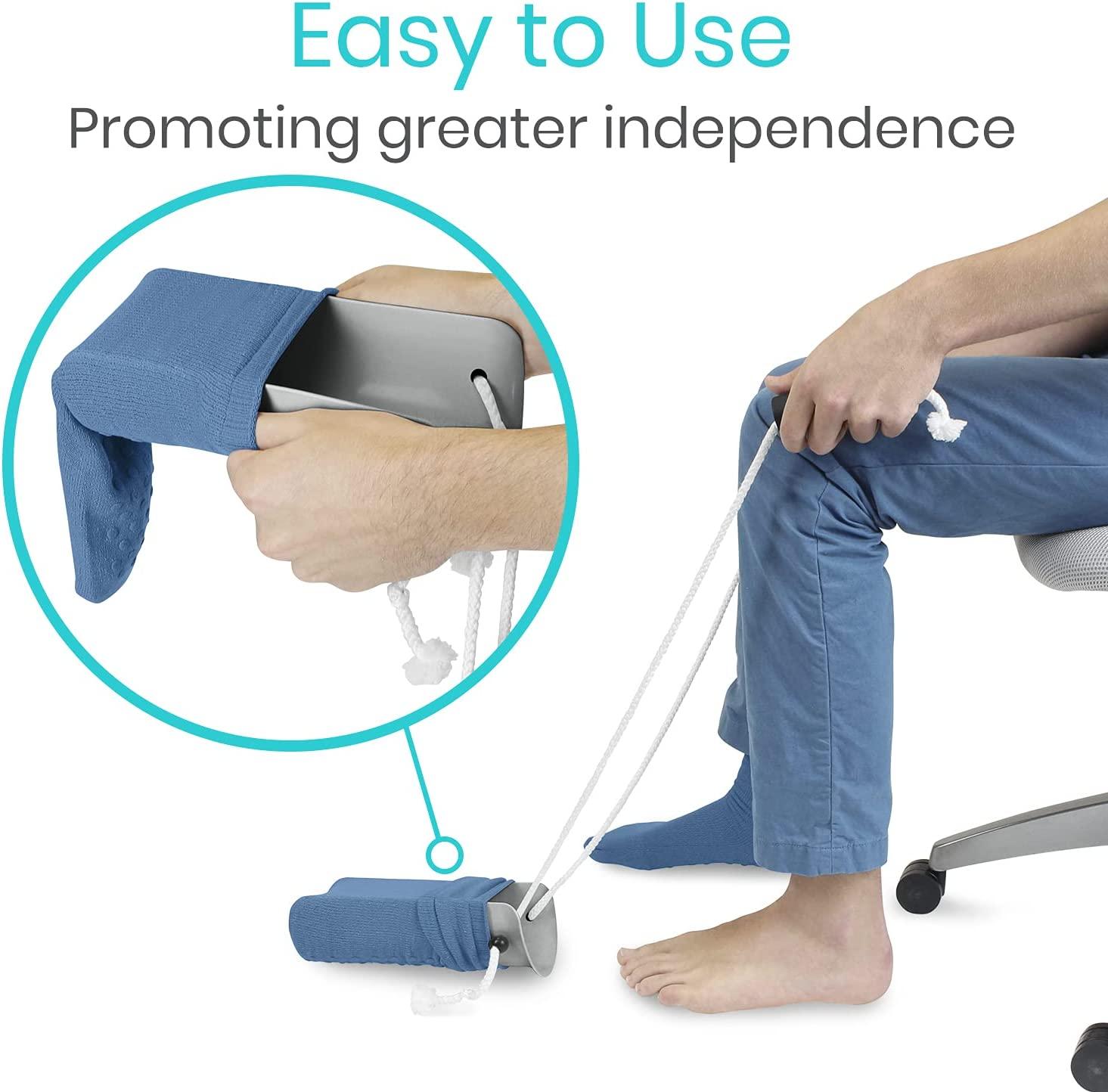 Vive Sock Aid and Shoe Horn Kit Long Handled Remover and Shoe Helper