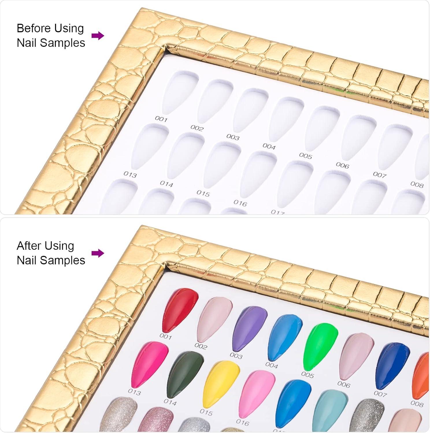 216 nail colour display graphic, gel nail display book with 216 tips for  false nails, professional salon colour chart nail design card board :  Amazon.com.be: Beauty