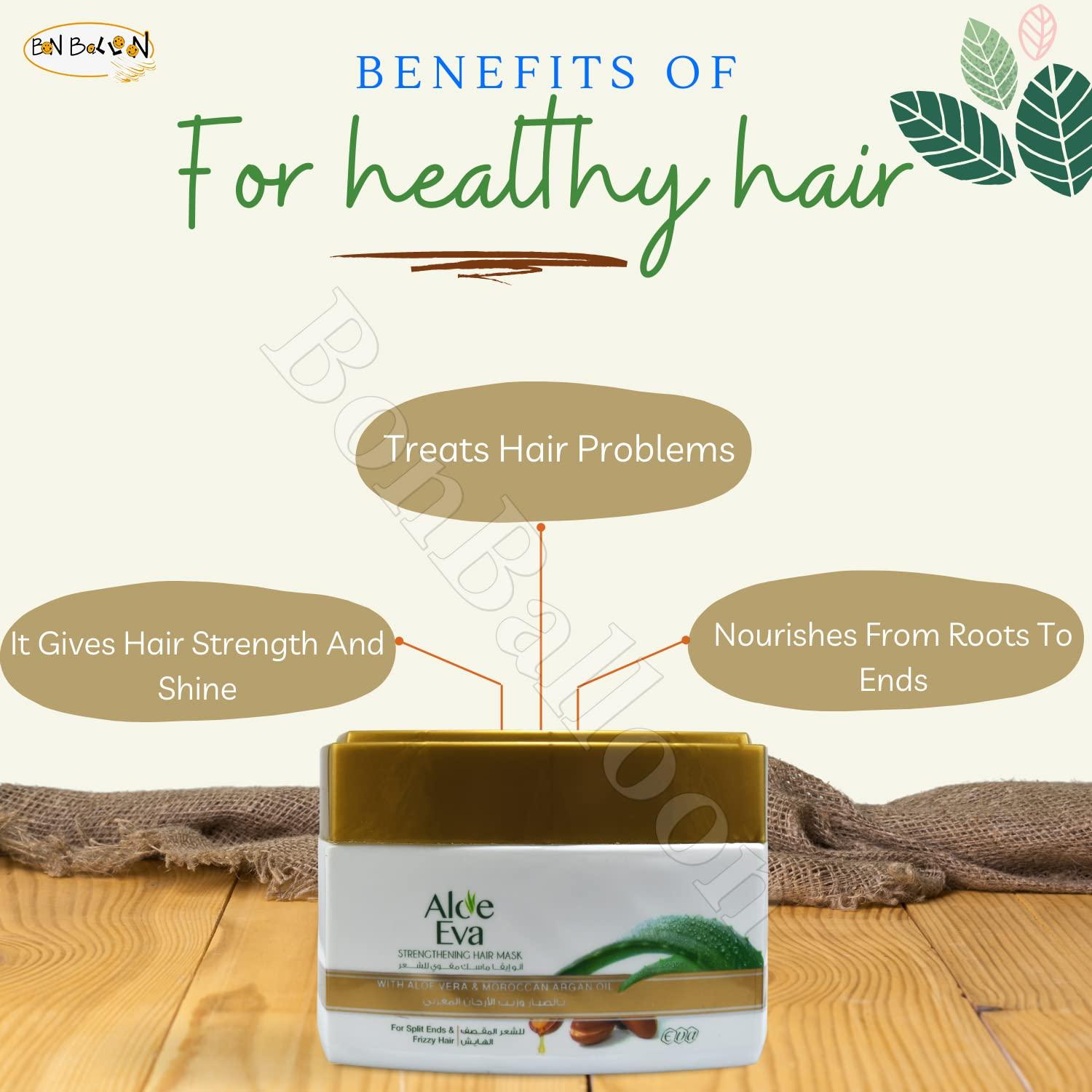 Aloe Eva Strengthening Hair Mask with Aloe Vera & Moroccan Argan Oil - 6.52  oz - Smooth & Enriched Hair Treatment | Buy Now with Express International  Delivery | GoSupps.com