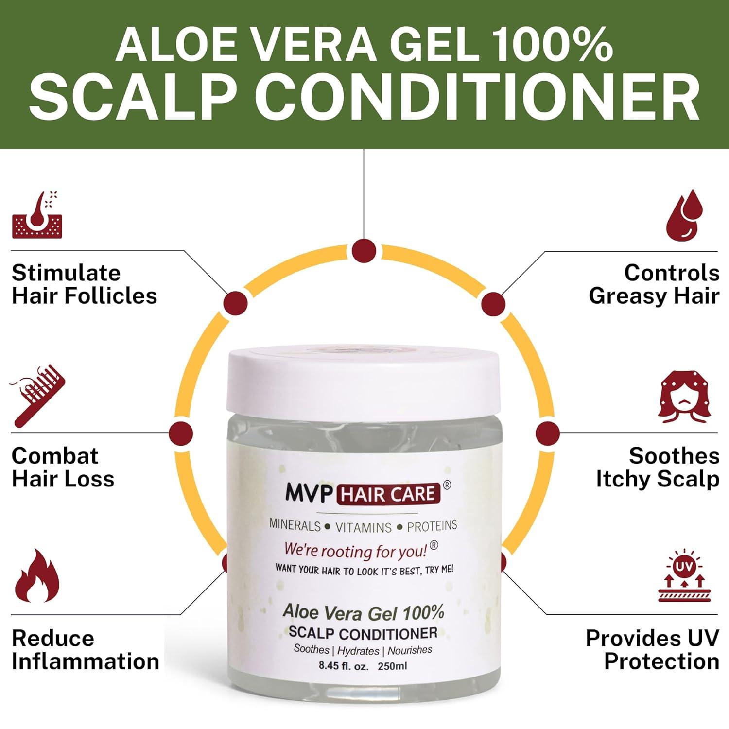 Premium Aloe Vera Scalp Conditioner - 100% Natural | Promotes Hair Growth &  Reduces Hair Loss | 8.45 Oz | Soothes Dandruff & Seborrheic Dermatitis |  Buy Now with Express International Delivery | GoSupps.com
