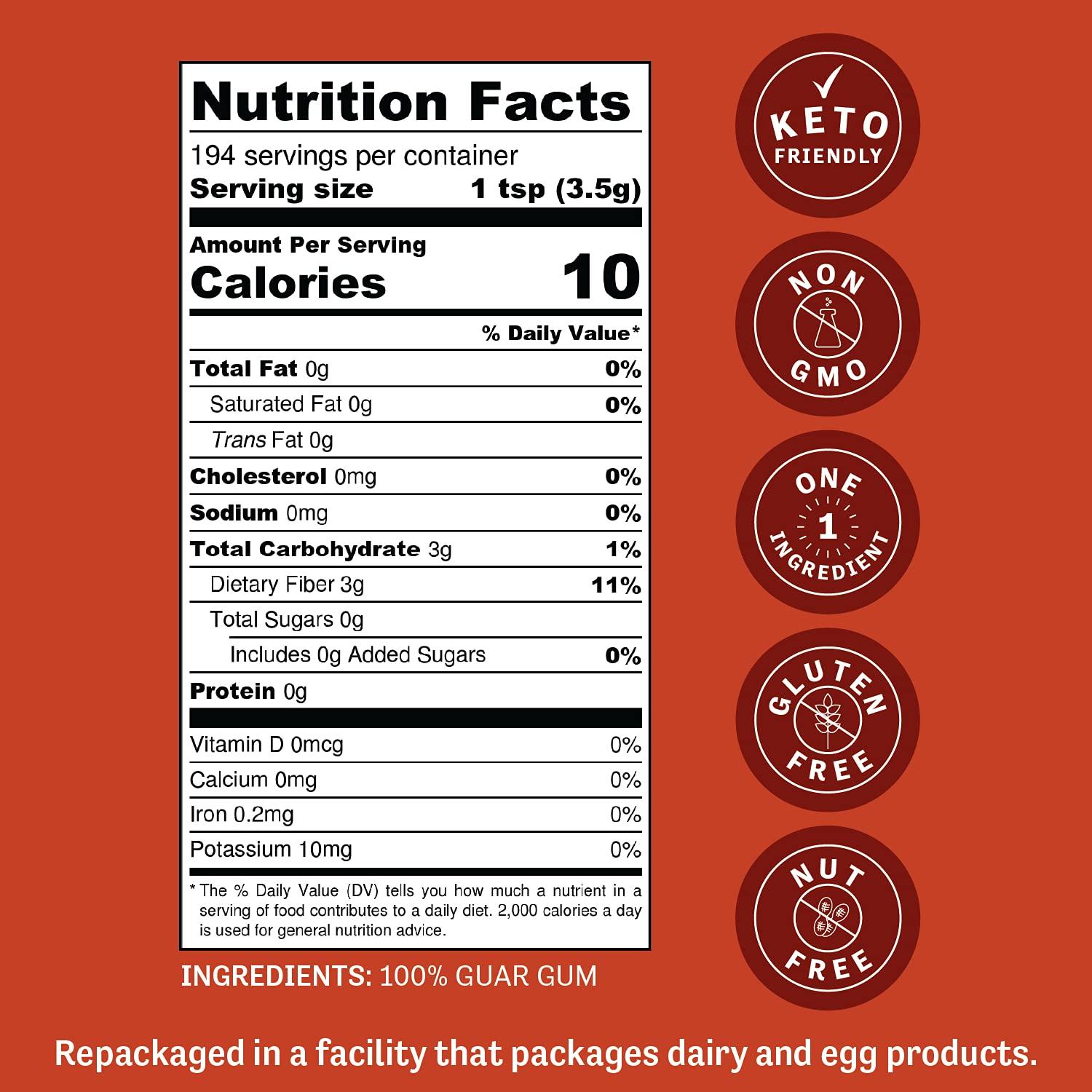 Judees Guar Gum Powder 1.5lb (24oz) KetoFriendly, GlutenFree & Nut