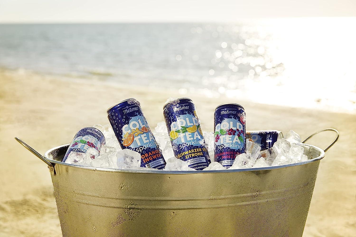 Me mer Cold Tea Sparkling Currant Mint - 93% Peppermint Tea Low-Calorie ...