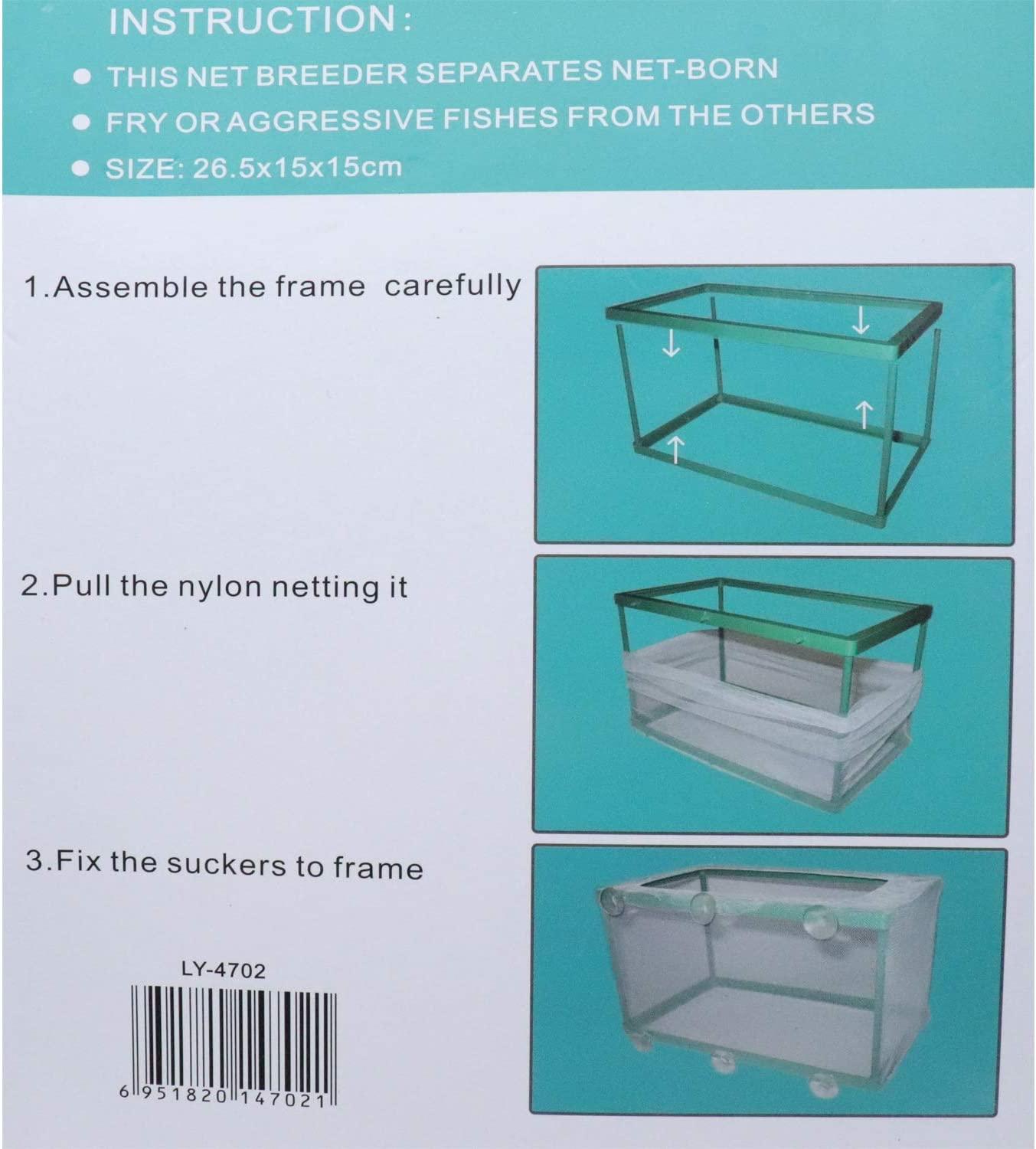 Xiaoyztan Aquarium Mesh Hatchery Breeder Plastic Frame Fish Tank