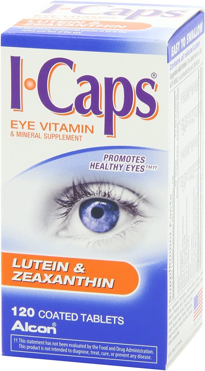Systane ICaps Lutein & Zeaxanthin Eye Vitamin 120 Coated Tablets 1 Pack