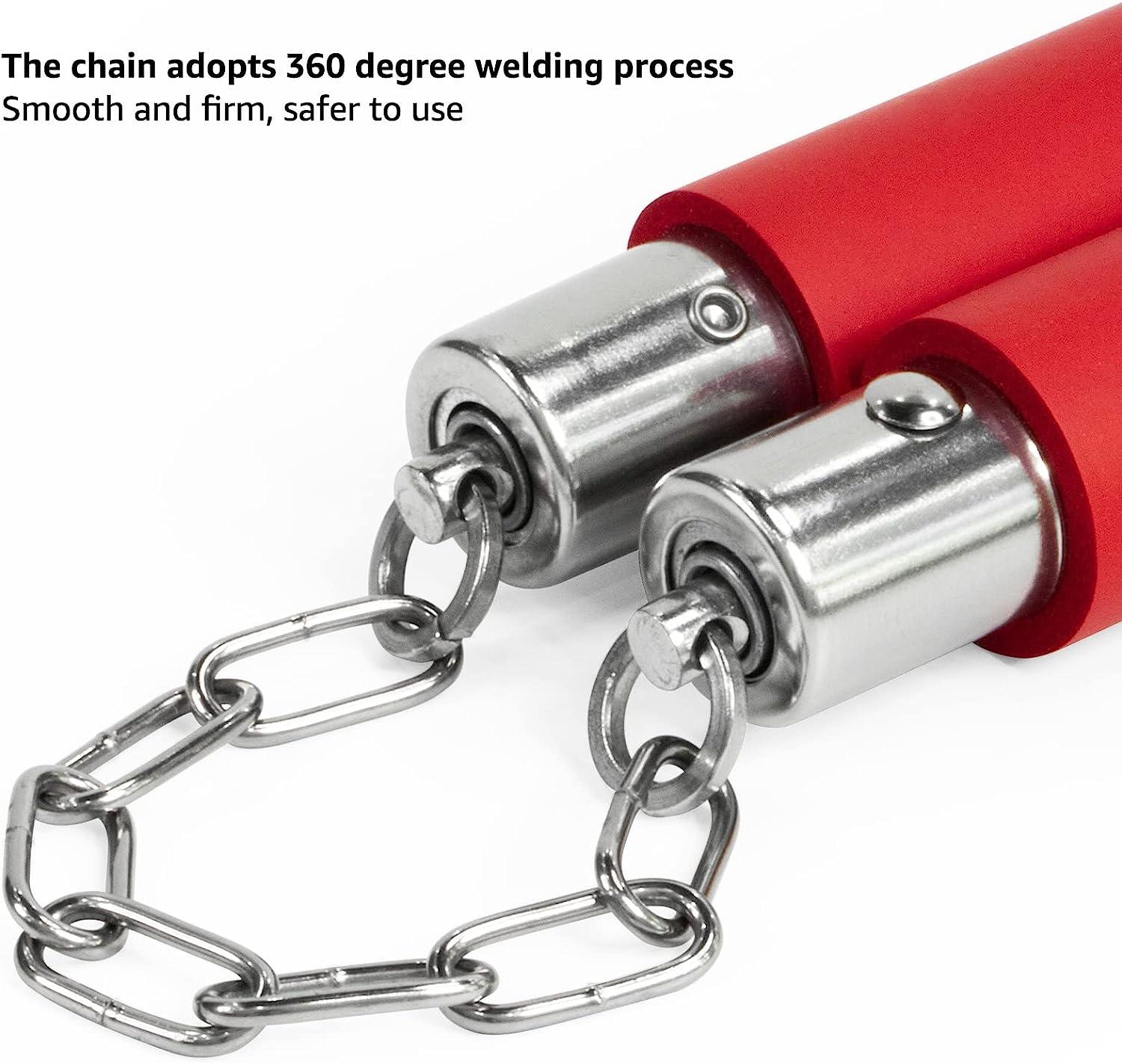 zalani Nunchucks,Safe Foam Rubber Training Nunchucks(Red)