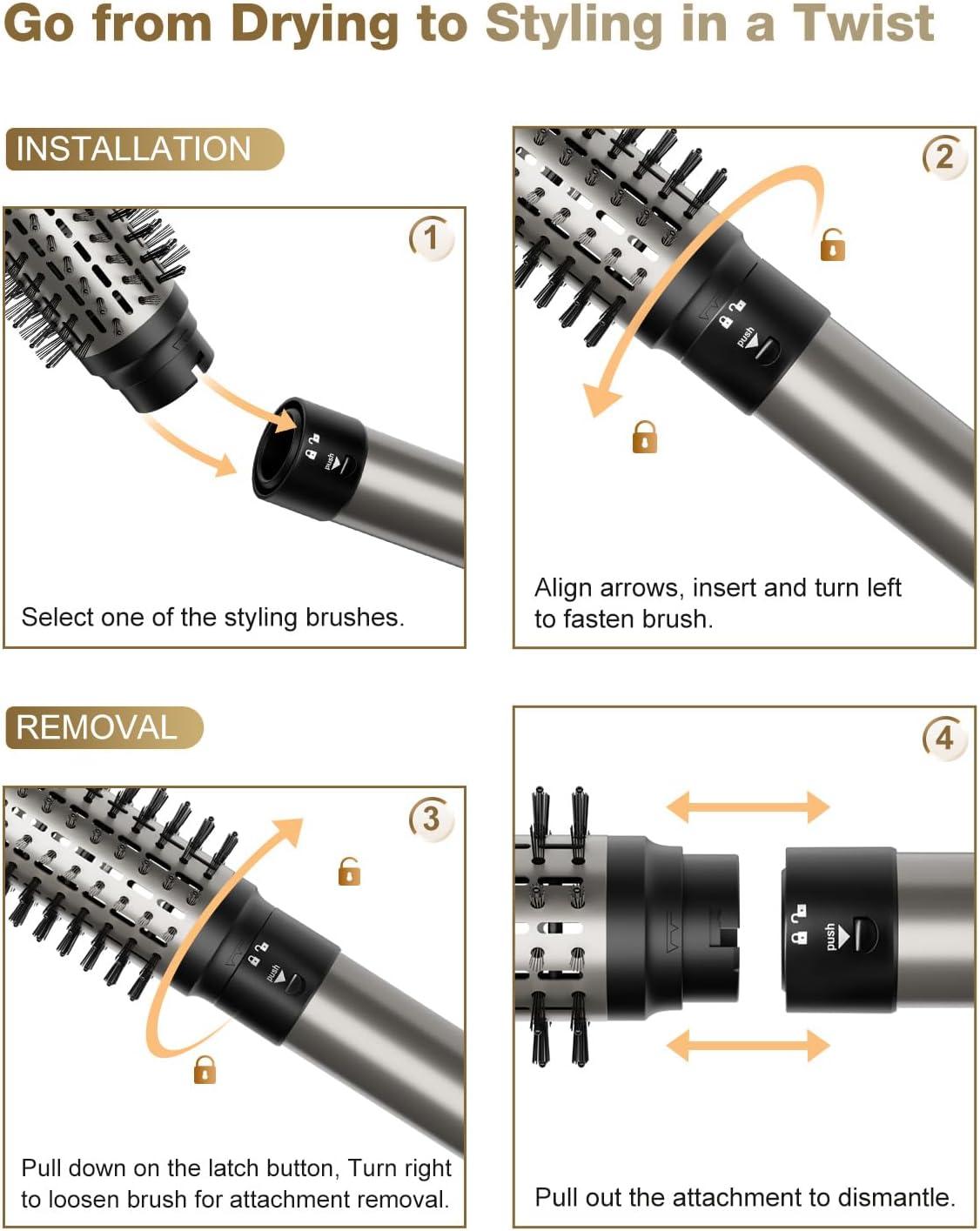7MAGIC Hair Dryer Brush & 6-in-1 Multi Styler - Ionic Technology