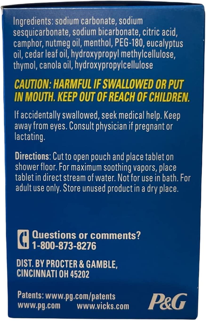Vicks VapoShower Shower Tablet Shower Bomb Aromatherapy Vapors