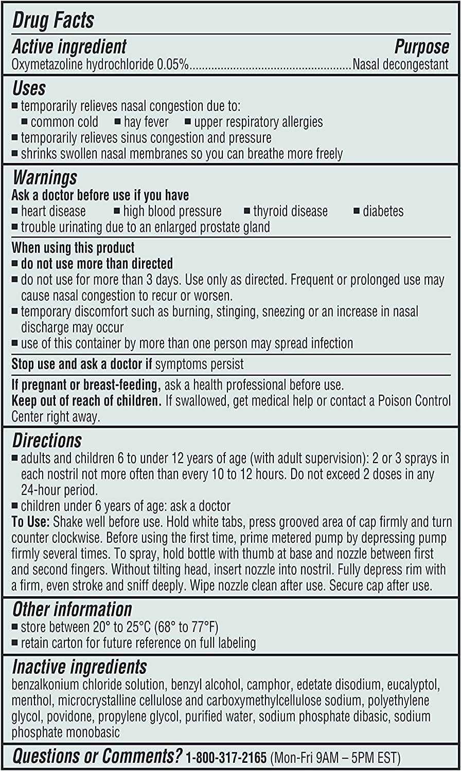 Afrin No Drip Severe Congestion Max Strength Nasal Spray 2 X 0 5 Fl