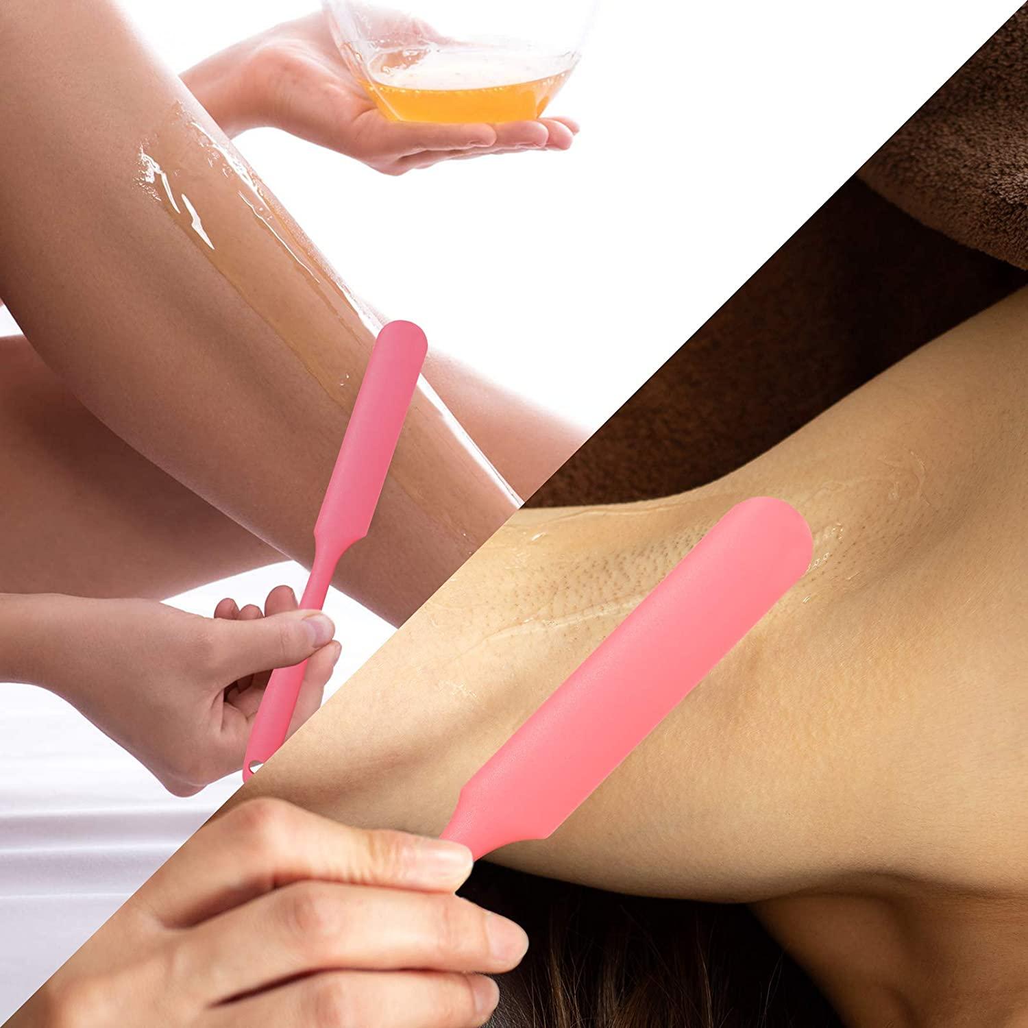 Silicone Wax Spatulas, Reusable Wax Sticks Hair Removal Sticks Heat Resistant for Salon for Home