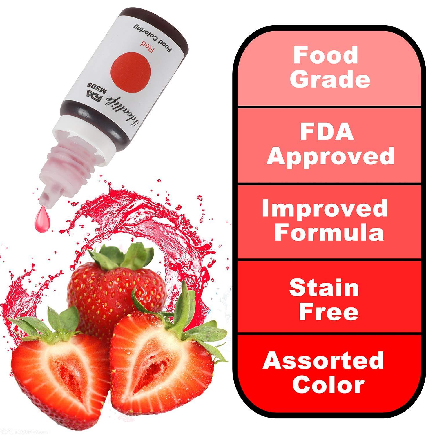 12 Colors Food Coloring, ideallife Food Grade Vibrant Cake Food