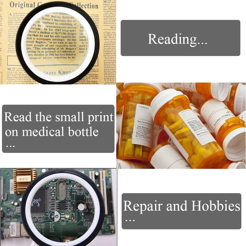 Magnifying Glass with Light,30X High Power Jumbo Lighted Magnifiers