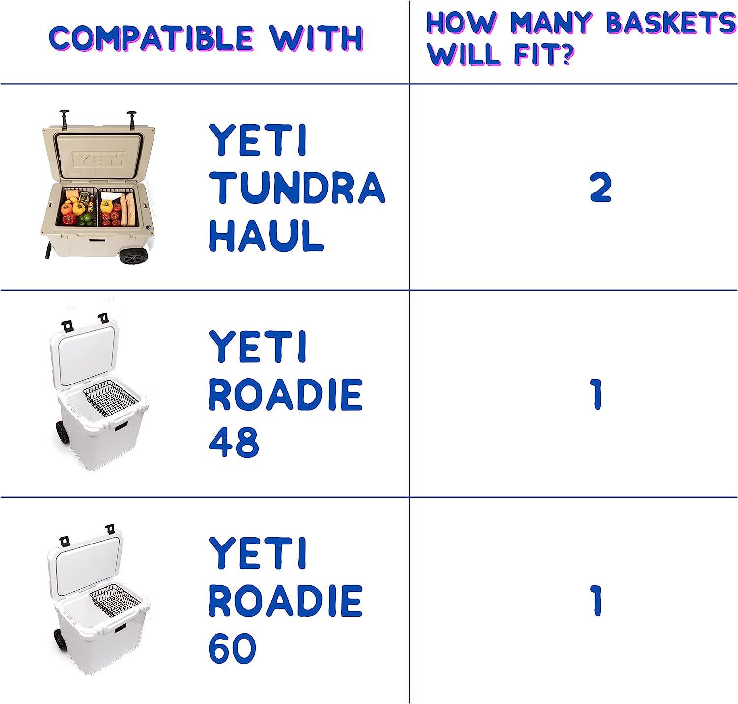 Cooler Basket for Yeti Tundra Haul, Yeti Roadie 48, and Yeti Roadie 60 - Wire Cooler Rack for Yeti Wheeled Coolers - Compatible with Yeti