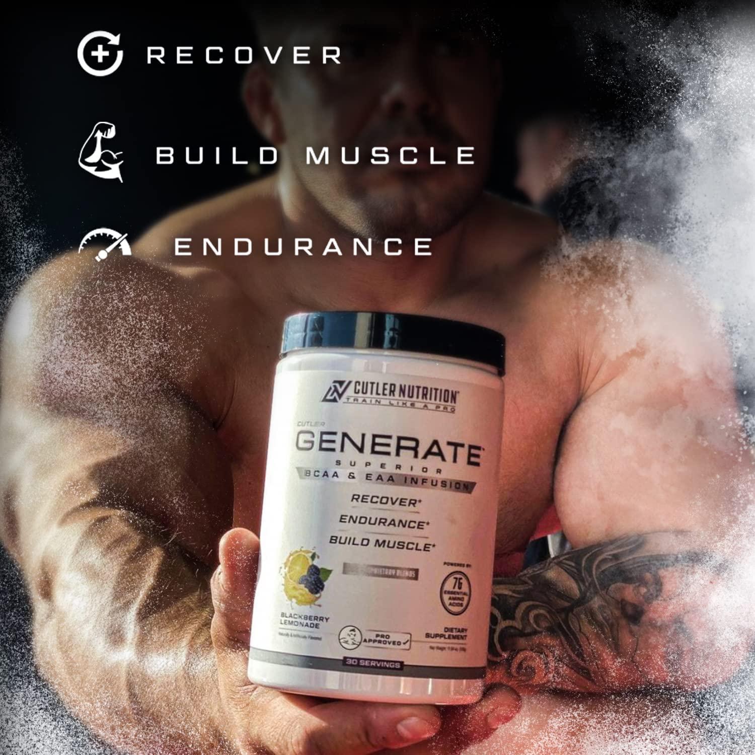 Generate EAA and BCAA Powder Best Branched Chain Amino Acids Supplement with Essential Amino