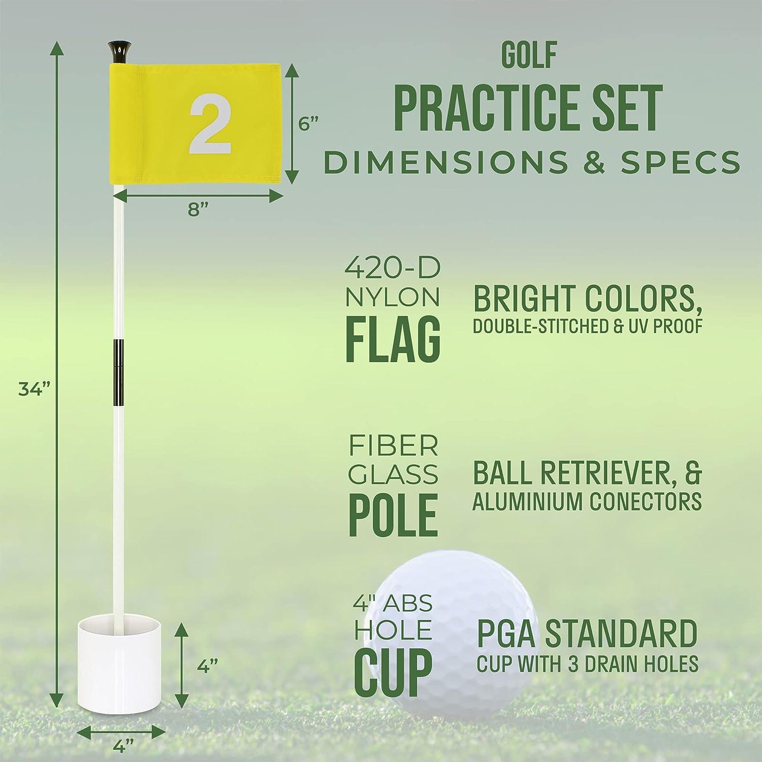 WATSY Golf Flagstick Practice Mini Putting Green Flags For Backyard