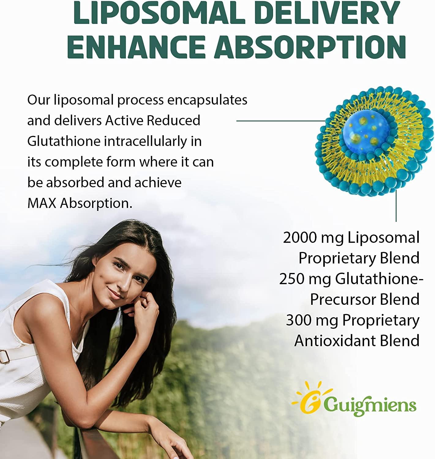 Liposomal Glutathione 2000 MG, 10x Better Absorption, Glutathione
