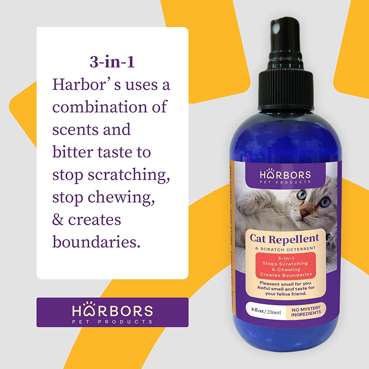 Harbors Cat Repellent and Trainer Cat Repellent Spray Indoor 8 oz