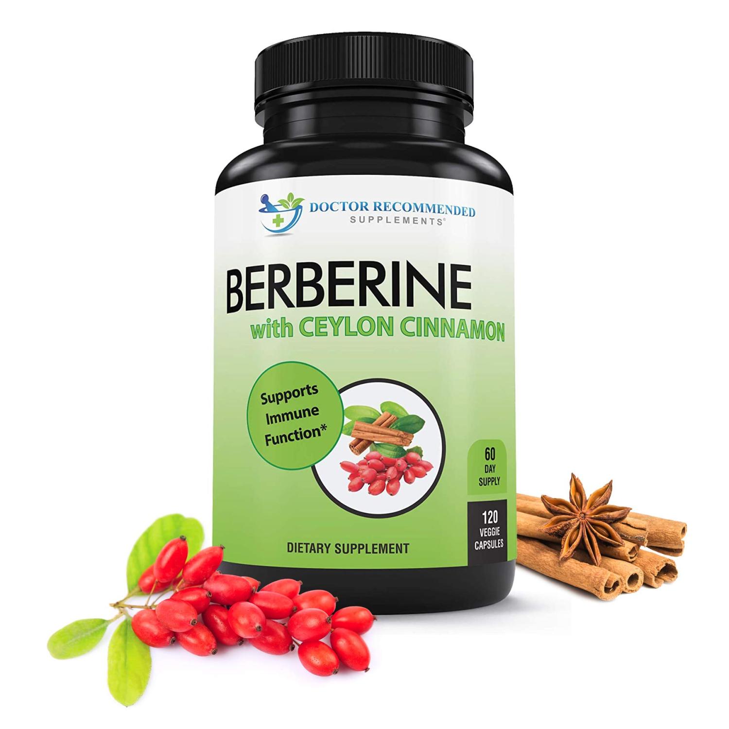 Where To Buy Berberine Near Me Berberine with Ceylon Cinnamon Capsules - Immune & Heart Support - 120