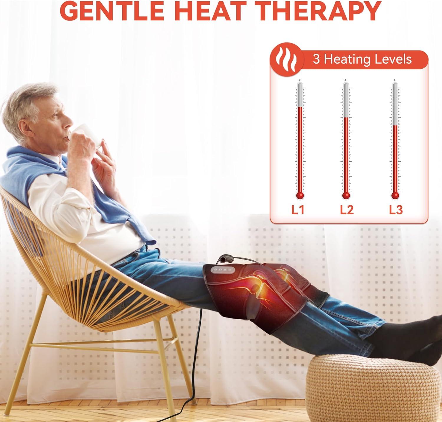 Snailax Heated Knee Massager - Pain Relief 3 Heat Levels & Vibration Modes Arthritis Knee Wrap Leg Massager (Not Cordless | Buy Now with Express International Delivery | GoSupps.com Snailax Heated Knee Massager - Pain Relief 3 Heat Levels & Vibration Modes Arthritis Knee Wrap Leg Massager (Not Cordless | Buy Now with Express International Delivery | GoSupps.com