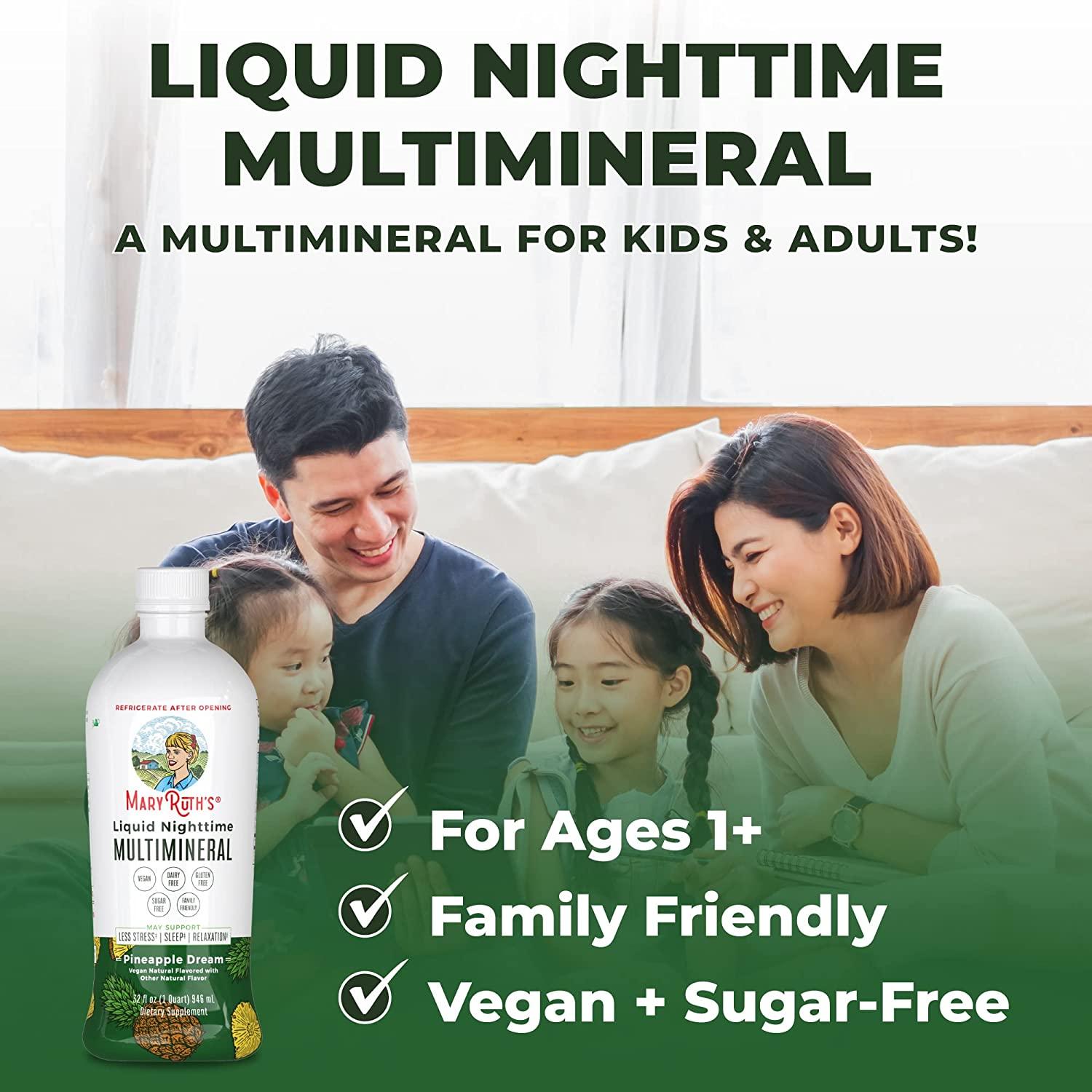 Nighttime Liquid Multimineral Supplement Sugar Free Natural Sleep