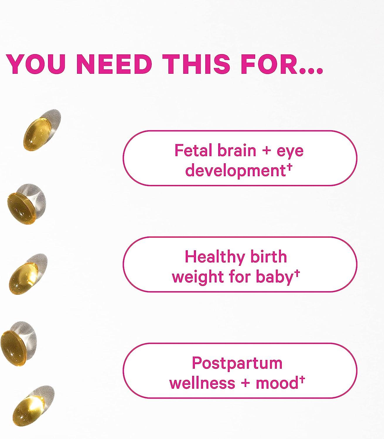 Pink Stork DHA Prenatal DHA Multivitamin, Enhances Babys Brain