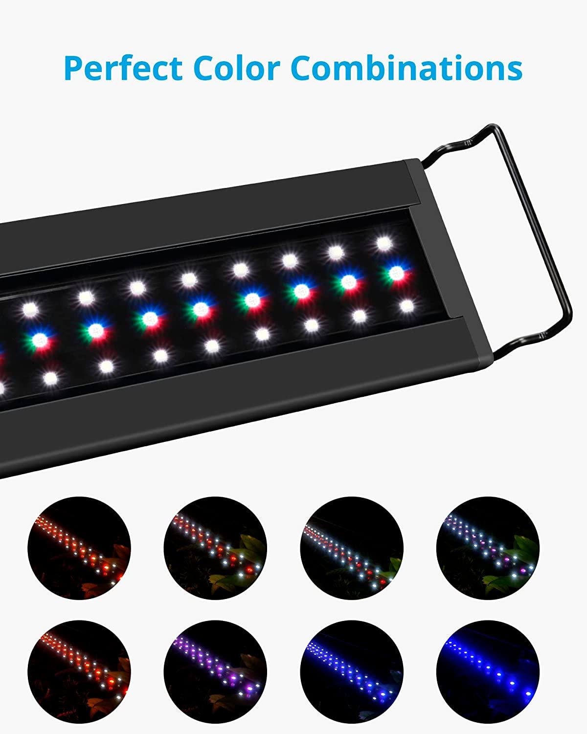 NICREW AquaLux 24/7 LED Aquarium Light, Freshwater Fish Tank Light for