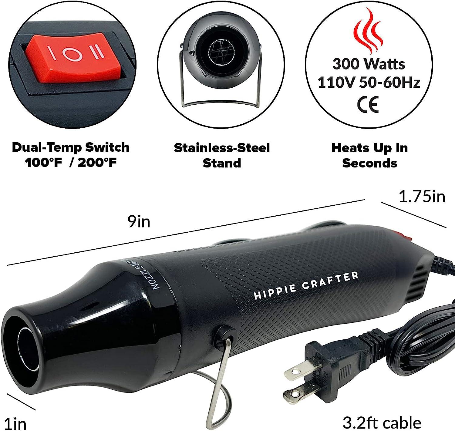 Craft Heat Gun for Crafts 2 Speed Small Heat Gun for Resin 300W Mini