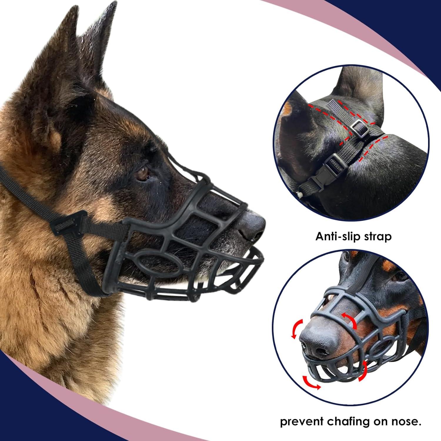 Breathable Dog Muzzle for All Sizes - Adjustable Comfortable