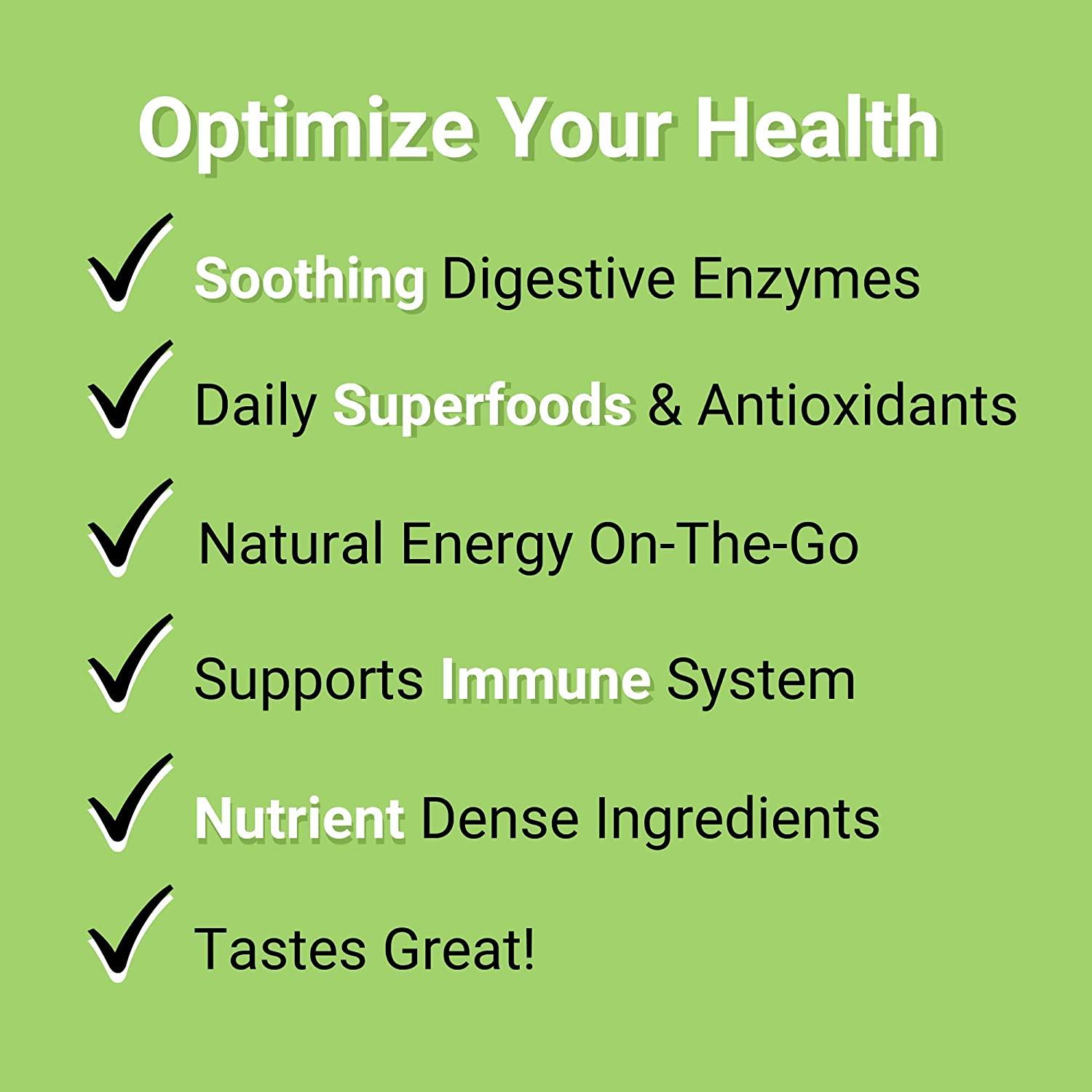 Smart Pressed Organic Greens Superfoods Juice Powder Single Serving