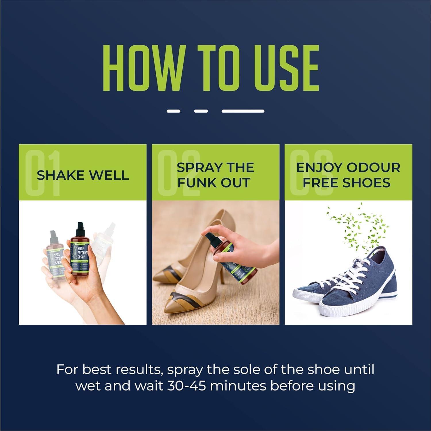 Shoe Freshener Spray & Shoe Odour Powder Bundle