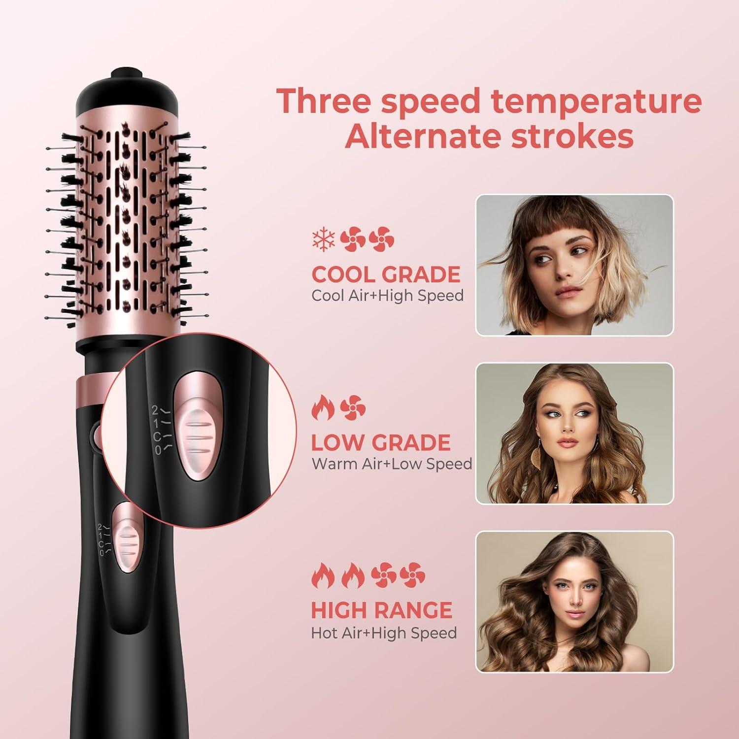 Rotating Hot Hair Dryer With Spinning Brush 3-in-1 Hair Dryer