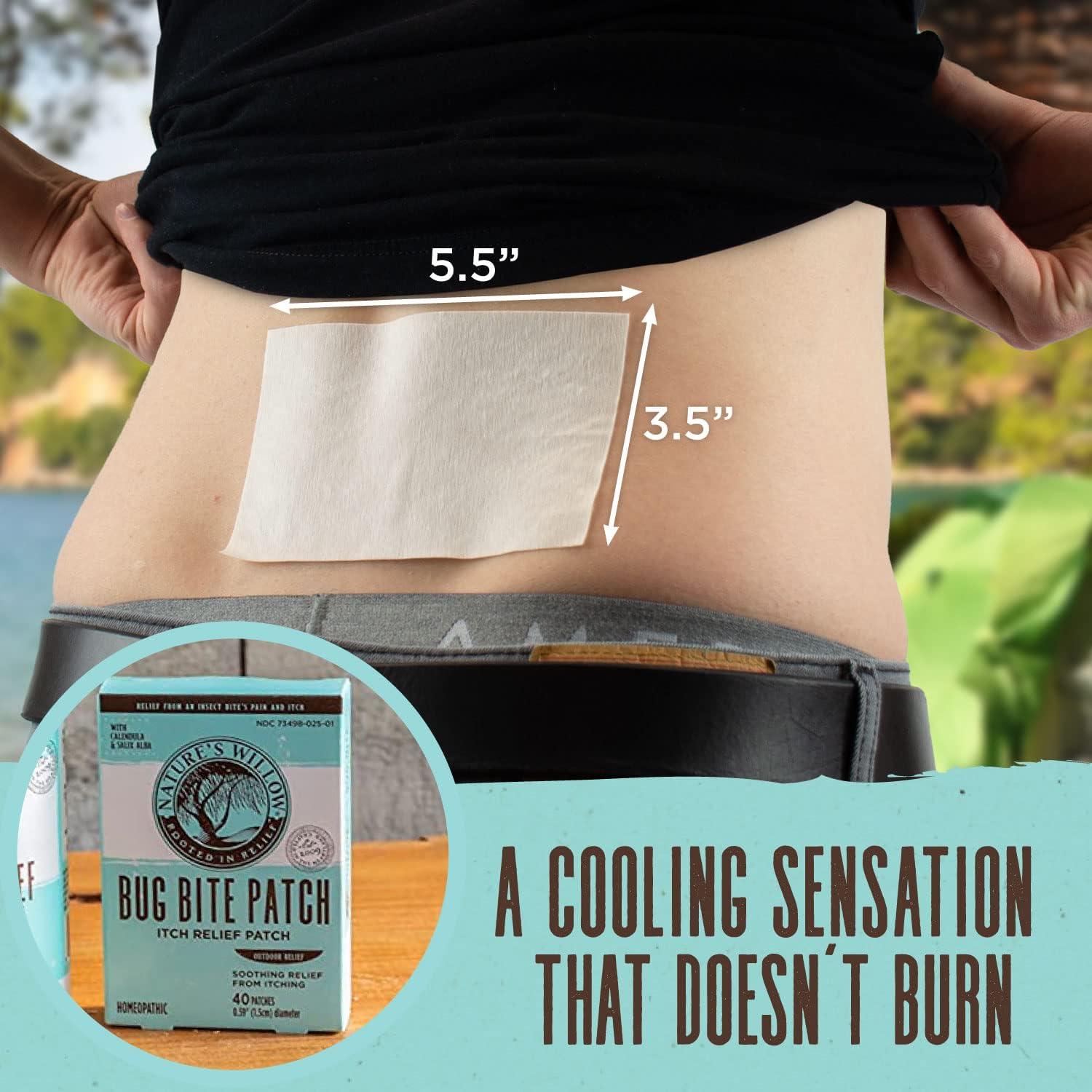 Nature's Willow All Natural Bug Bite Patches for Itch Relief with White